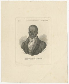 Eustache Belin Portrait Engraving, Haitian Revolution Figure, c.1830