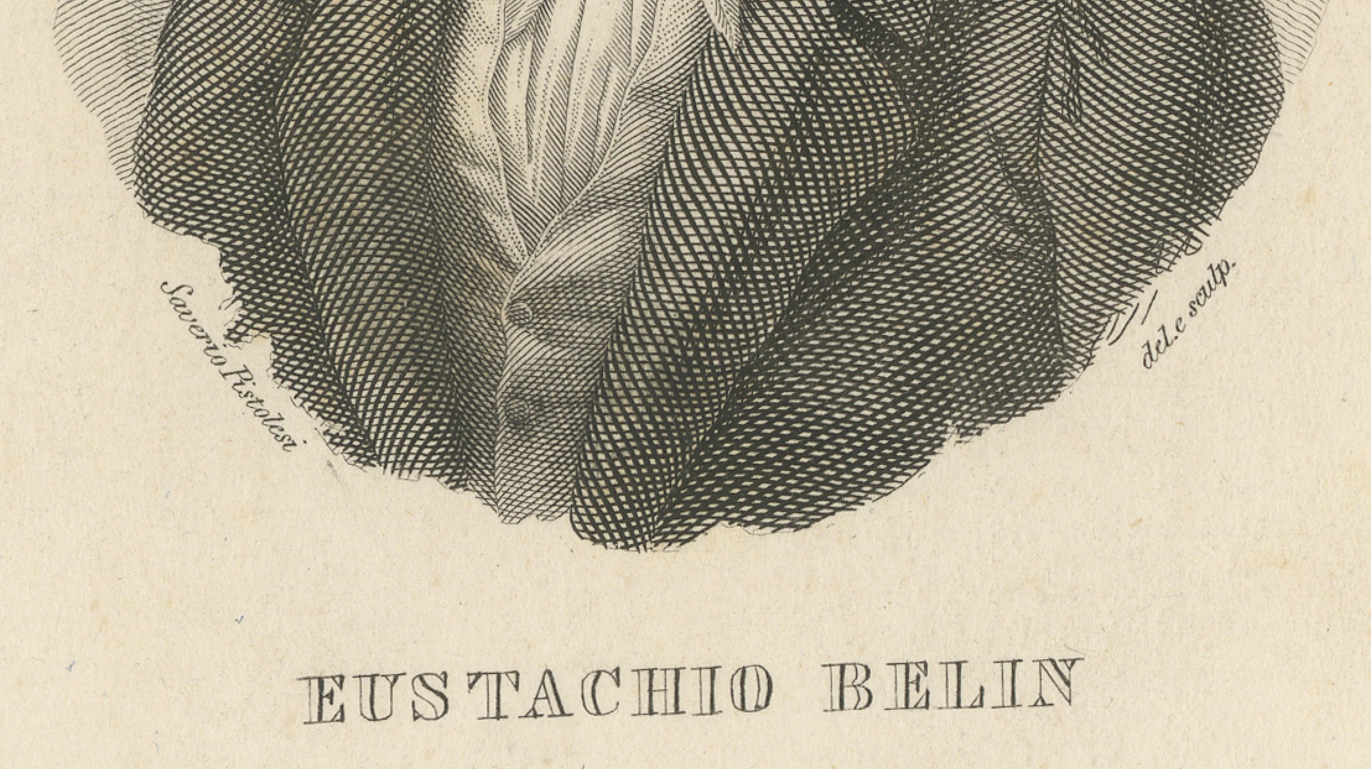 Eustache Belin Portrait Engraving, Haitian Revolution Figure, c.1830