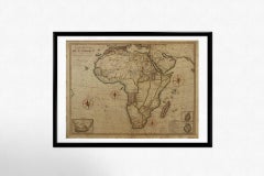 1825 original map "Carte générale de l'Afrique divisée en plusieurs royaumes"