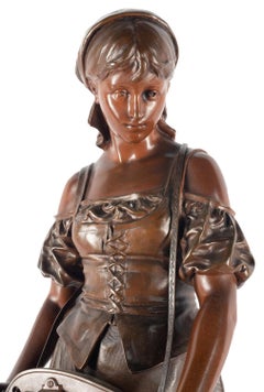 Eutrope Bouret, statua in bronzo di ragazza zingara musicista