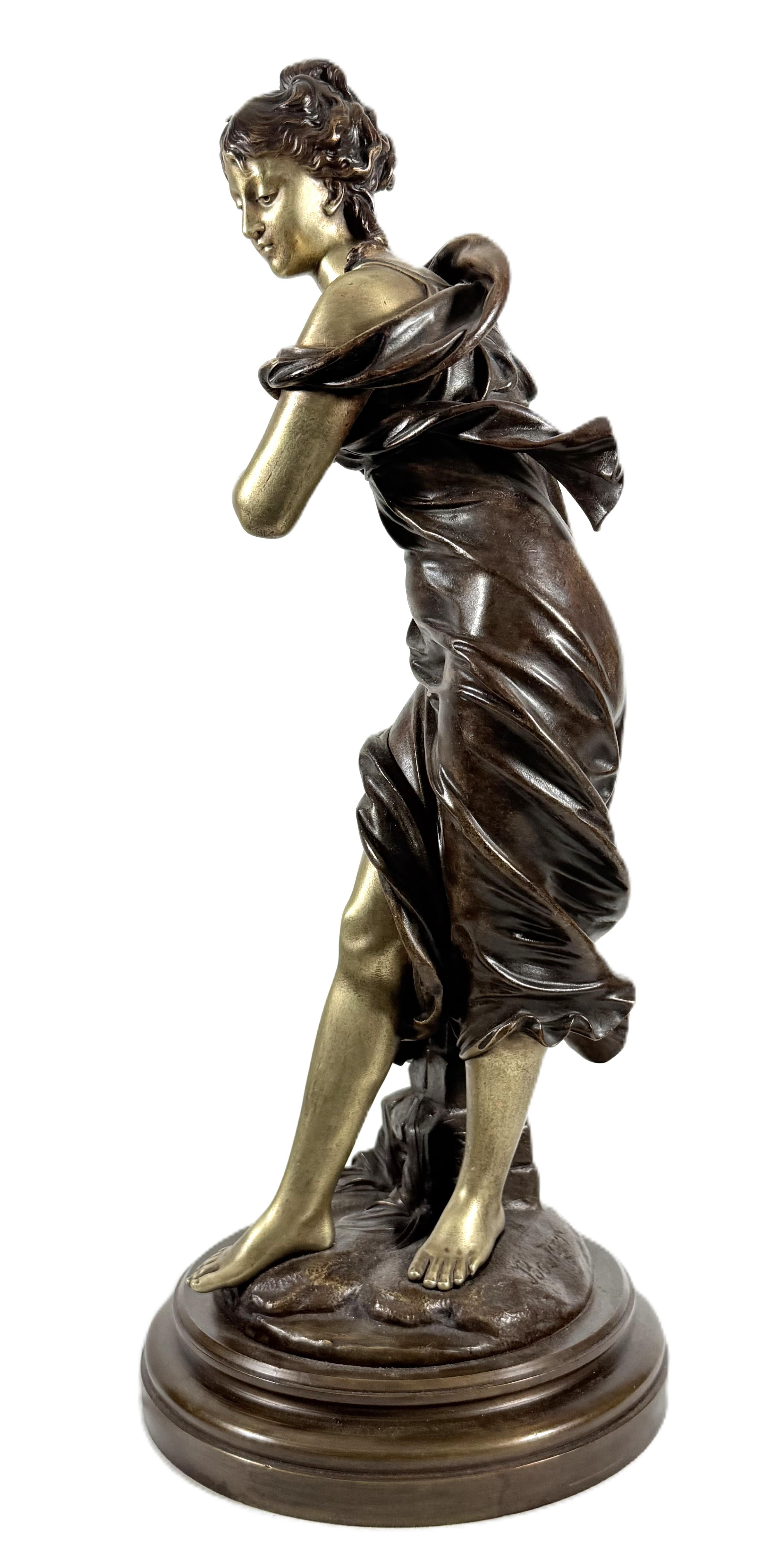 French antique bronze sculpture by Eutrope Bouret For Sale 9