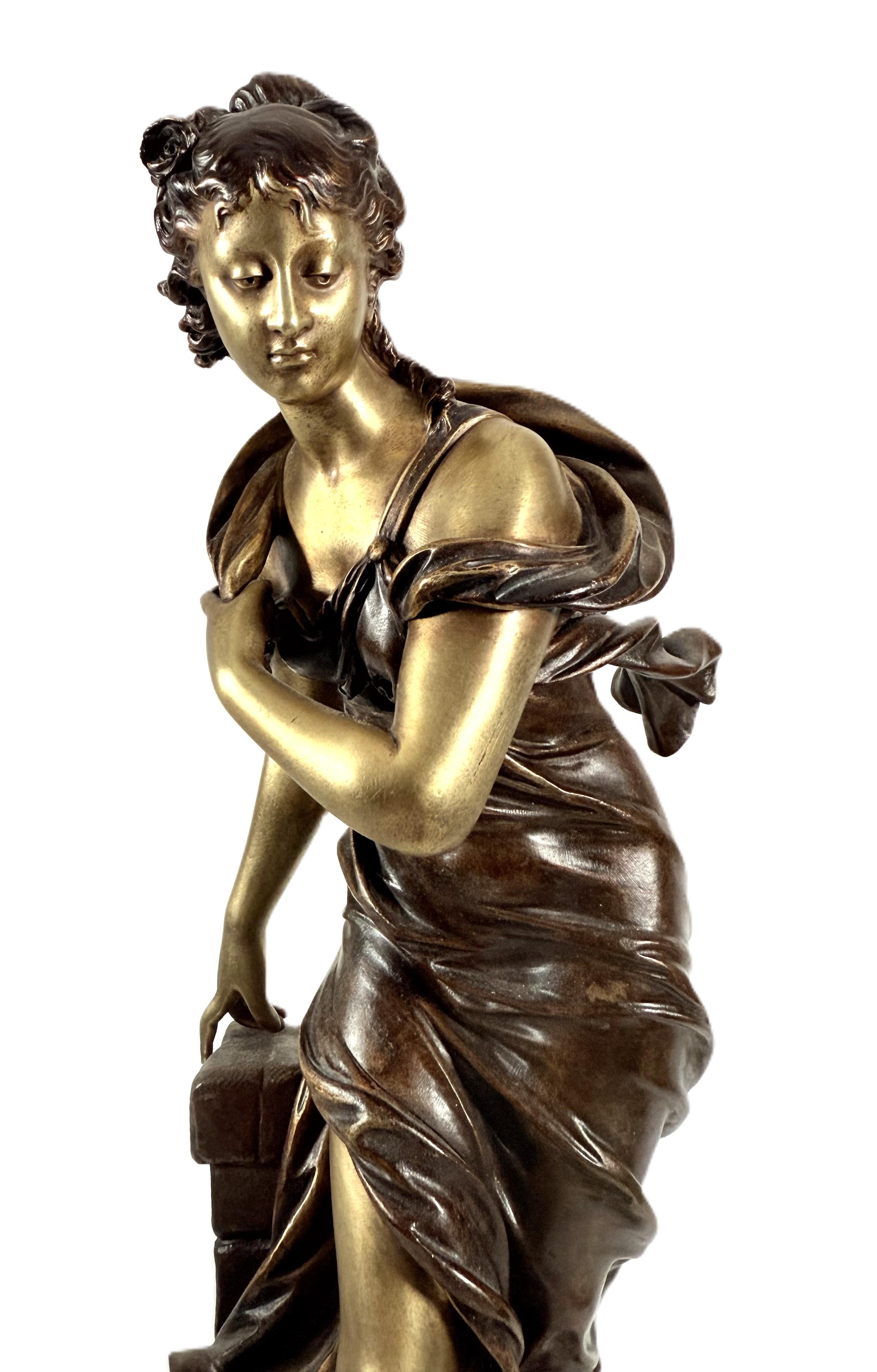 French antique bronze sculpture by Eutrope Bouret For Sale 2
