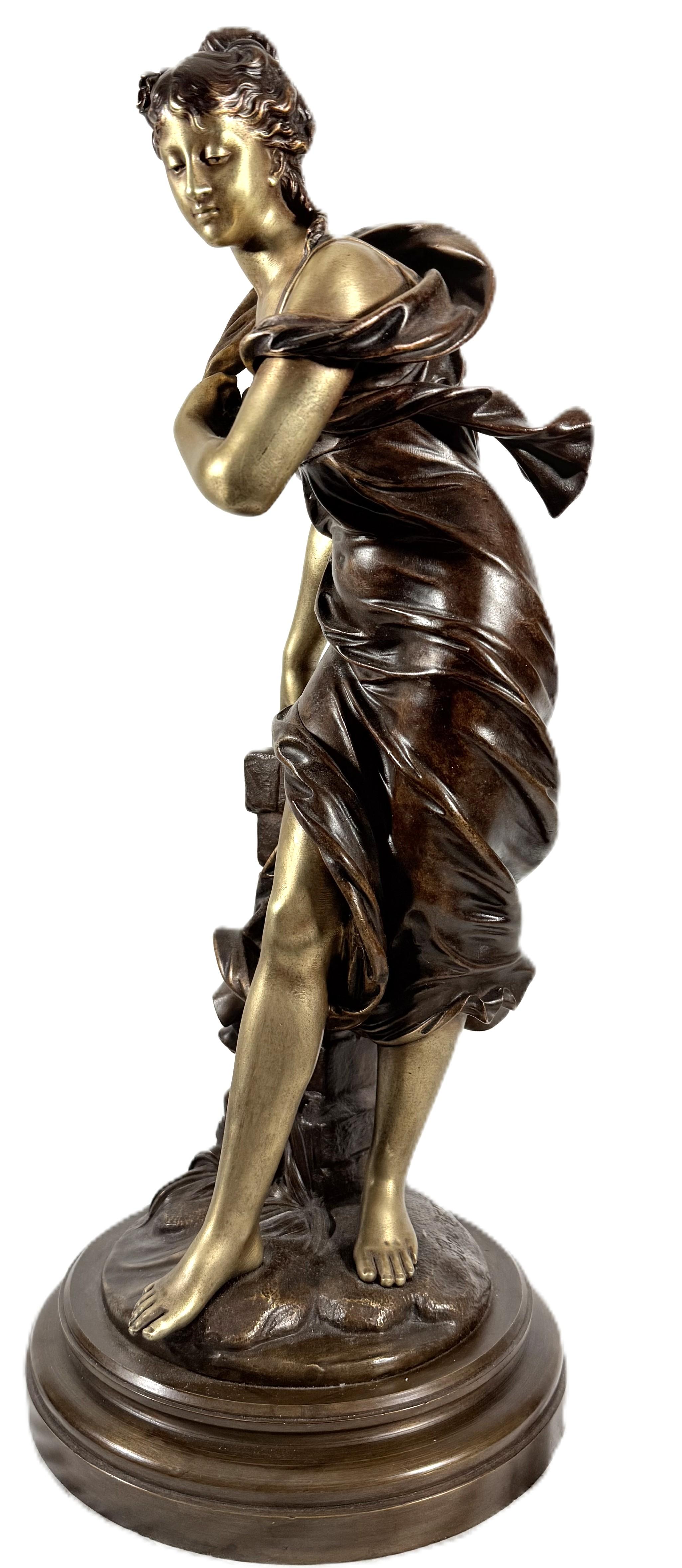 French antique bronze sculpture by Eutrope Bouret For Sale 4