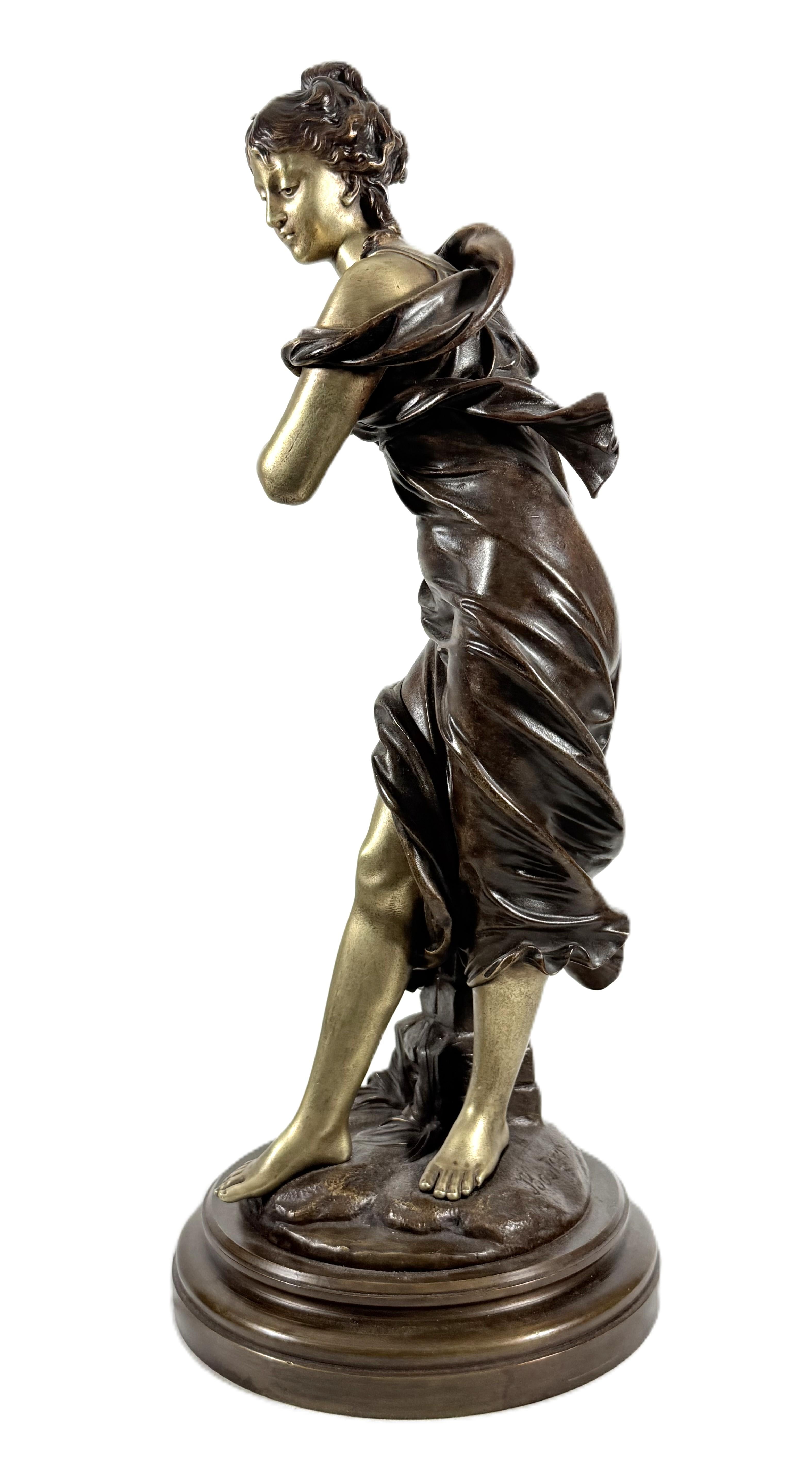 French antique bronze sculpture by Eutrope Bouret For Sale 6