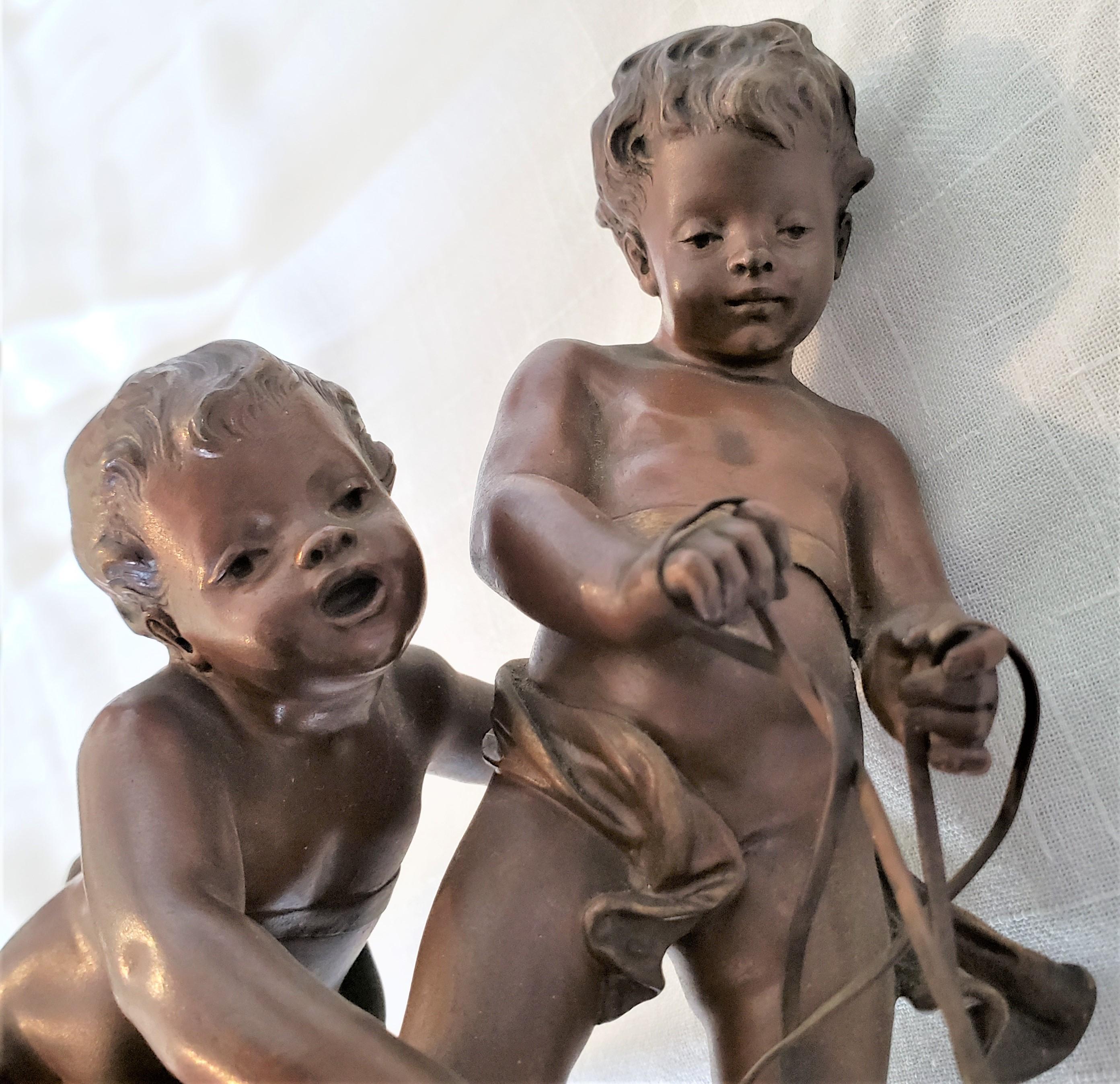 Antike französische Bronzeskulptur eines Jungen auf einer Schildpatt, signiert Eutrope Bouret, Eu Eutrope im Angebot 4