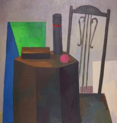 Interior with Chair and Geometric Figures