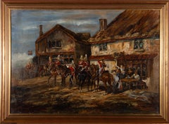 E.V. - 1888 Oil, Regiment at the Inn