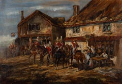 E.V. - 1888 Oil, Regiment at the Inn