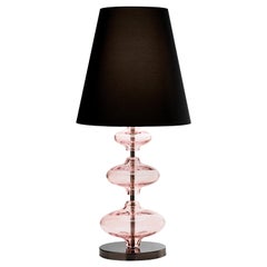 Eva 7056 Table Lamp in Glass with Black Shade, by Barovier&Toso