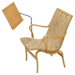 Vintage "Eva" arm chair with reading table by Bruno Mathsson, Karl Mathsson, 1959