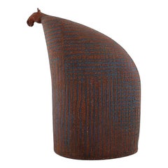 Eva Bakran, Swedish Artist, Large Stoneware / Ceramic Sculpture, Horse
