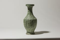 Éva Bod Amphora Ceramic Vase, Mint Green Textured Glaze, 1970s