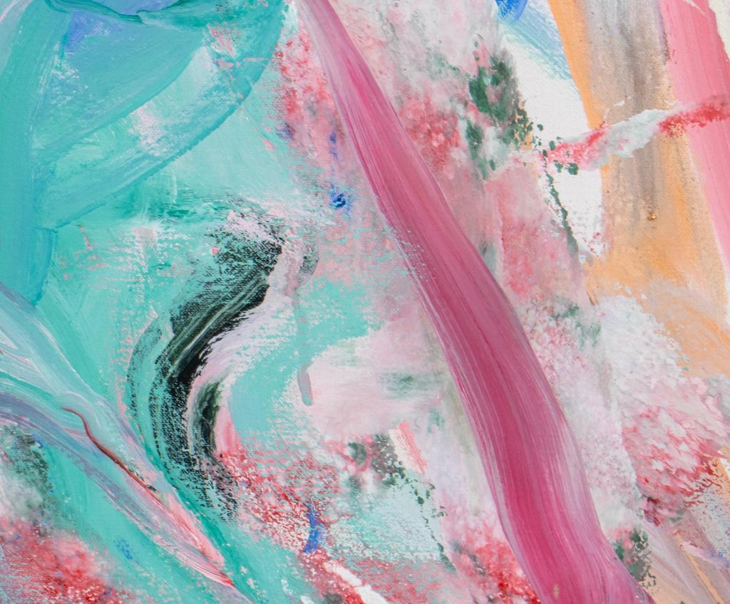 Eva Bouzard-Hui Abstrakte Komposition Acryl-Komposition (Leinwand) im Angebot