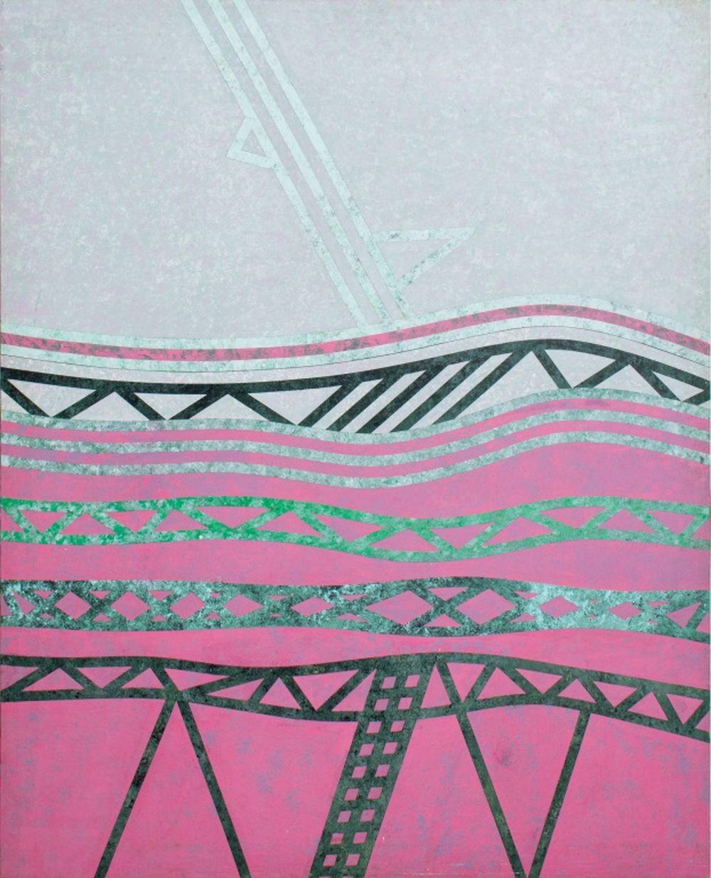 Eva Bouzard-Hui Abstract Painting - "Ladder to Heaven"