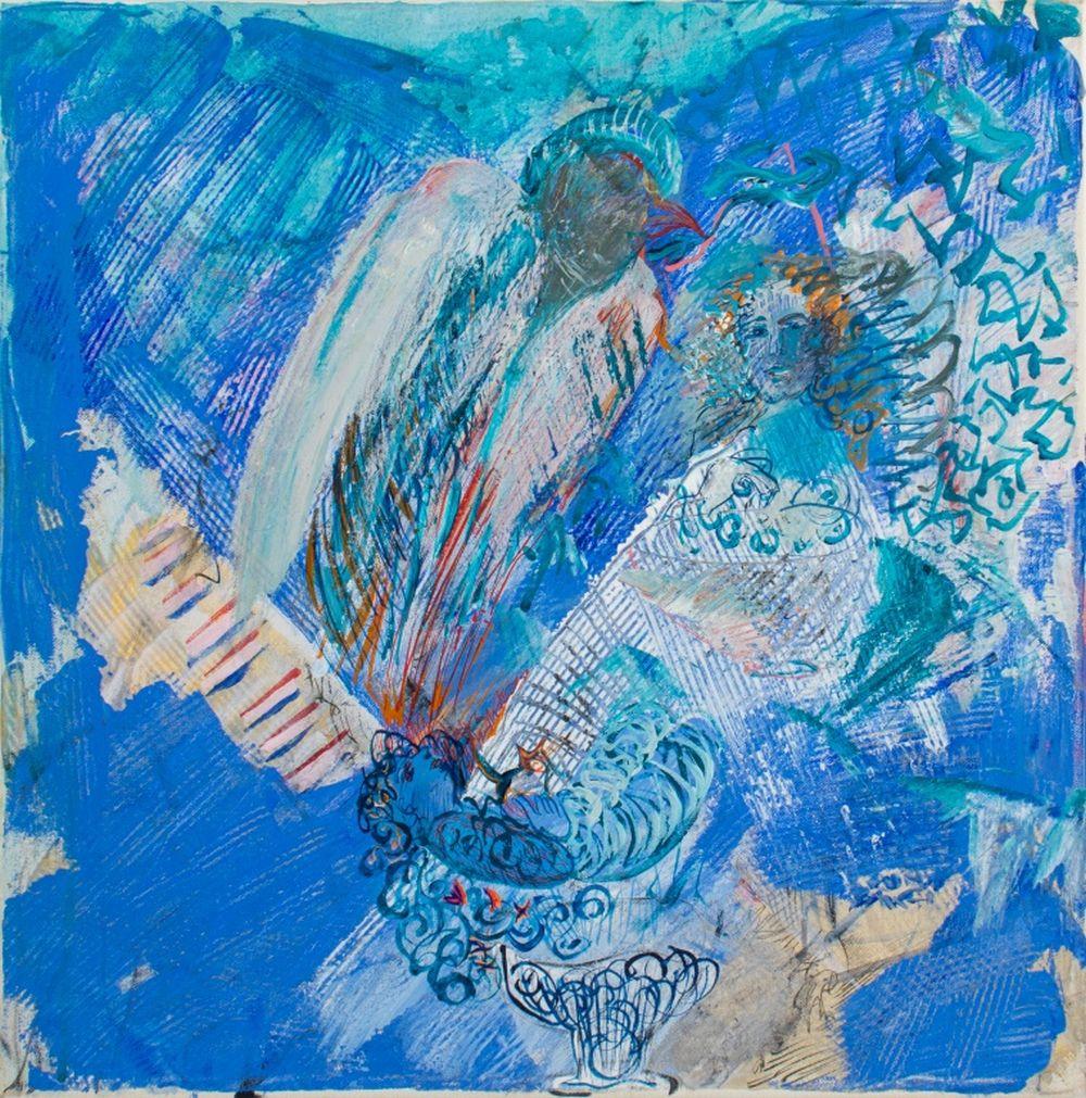 Two Abstract Compositions - Painting by Eva Bouzard-Hui