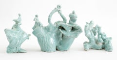 Vintage Abstract Art Pottery Sculptures, 3