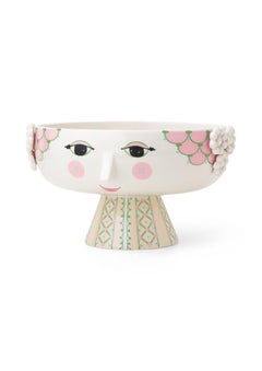 Eva Bowl On Stand Soft Pink