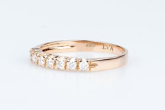 EVA certified Amalia 0.10 carat round brillant synthetic diamond pink gold ring