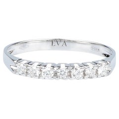 EVA certified Amalia 0.21 carat round brillant synthetic diamond white gold ring