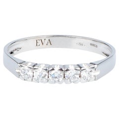 EVA certified Angela 0.25 carat round brillant synthetic diamond white gold ring