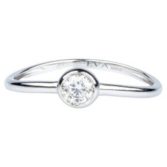 EVA certified Chiara 0.20 carat round brillant synthetic diamond white gold ring