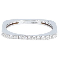 EVA certified Dona 0.15 carat round brillant synthetic diamond white gold ring