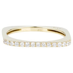 EVA certified Dona 0.15 carat round brillant synthetic diamond yellow gold ring