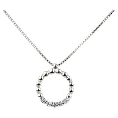 EVA certified Florine 0.10 carat round brillant synthetic diamond gold necklace