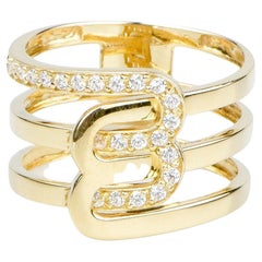 EVA certified Maria 0.25 carat round brillant synthetic diamond yellow gold ring