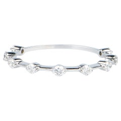 EVA certified Milla 0.18 carat round brillant synthetic diamond white gold ring