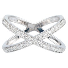 EVA certified Oriana 0.41 carat round brillant synthetic diamond white gold ring