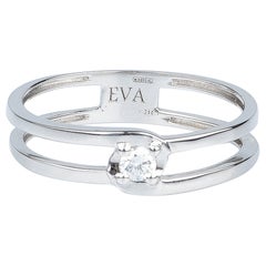 serena goldring EVA certified Serena 0.10 carat round brillant synthetic diamond white gold ring