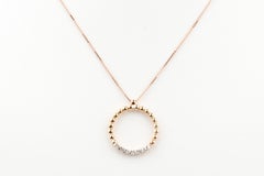 EVA certified Valentine 0.14 carat round brillant synthetic diamond necklace