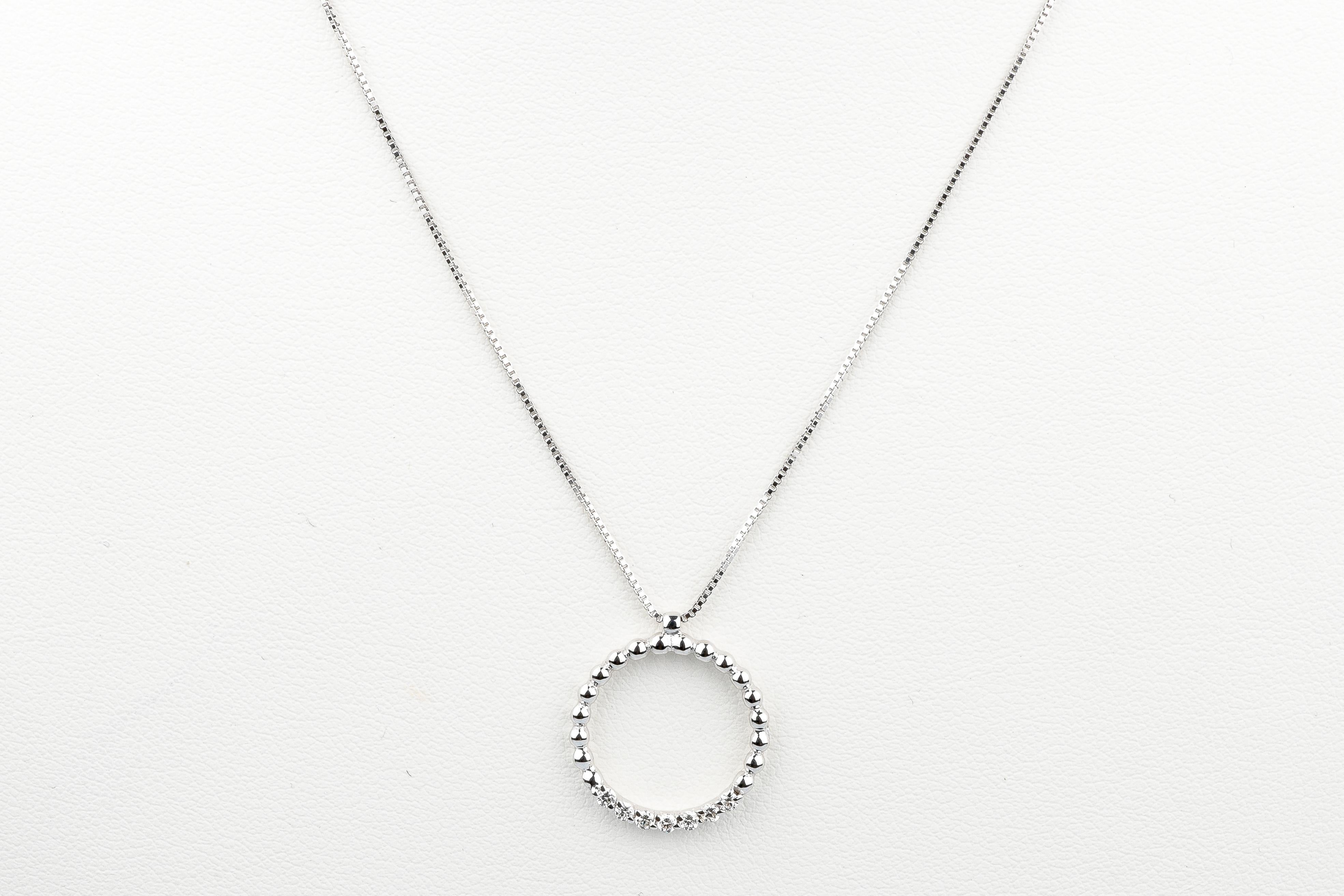 Women's EVA certified Valentine 0.14 carat round brillant synthetic diamond necklace For Sale