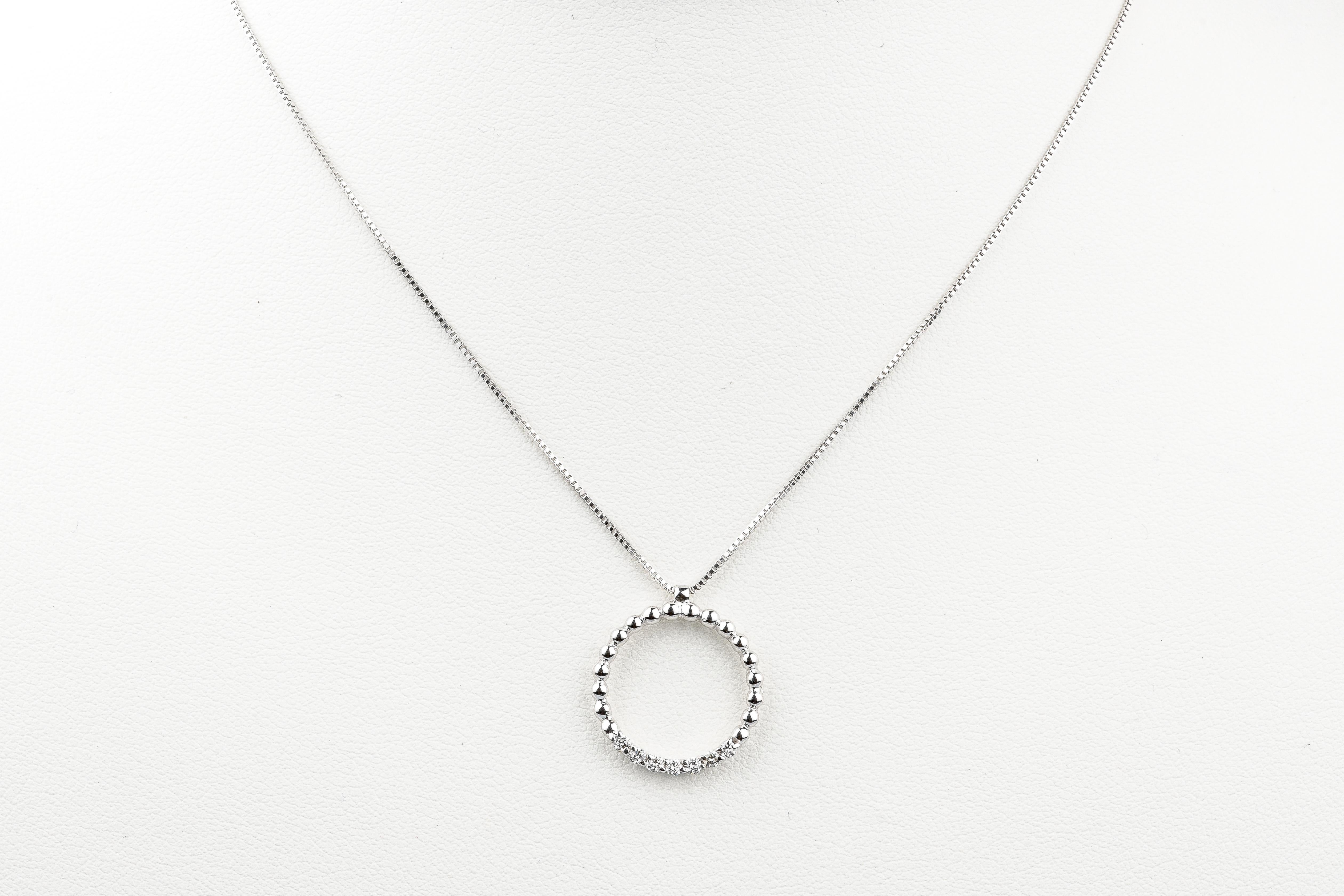 EVA certified Valentine 0.14 carat round brillant synthetic diamond necklace For Sale 1