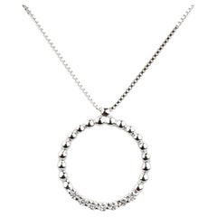 EVA certified Valentine 0.14 carat round brillant synthetic diamond necklace