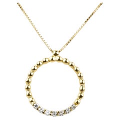 Collana con diamanti sintetici brillanti rotondi da 0,14 carati certificati EVA Valentine
