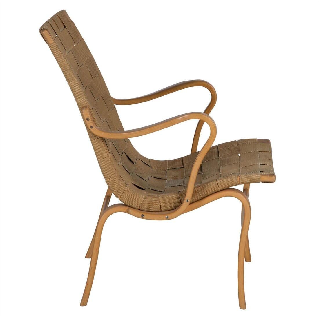 An early 'Eva' by Bruno Mathsson, signed Karl Mathsson. Circa 1940's. A design classic.

Bruno Mathsson was a Swedish furniture designer whose ideas aligned with functionalism, modernism, as well as traditional crafts. He began working in his