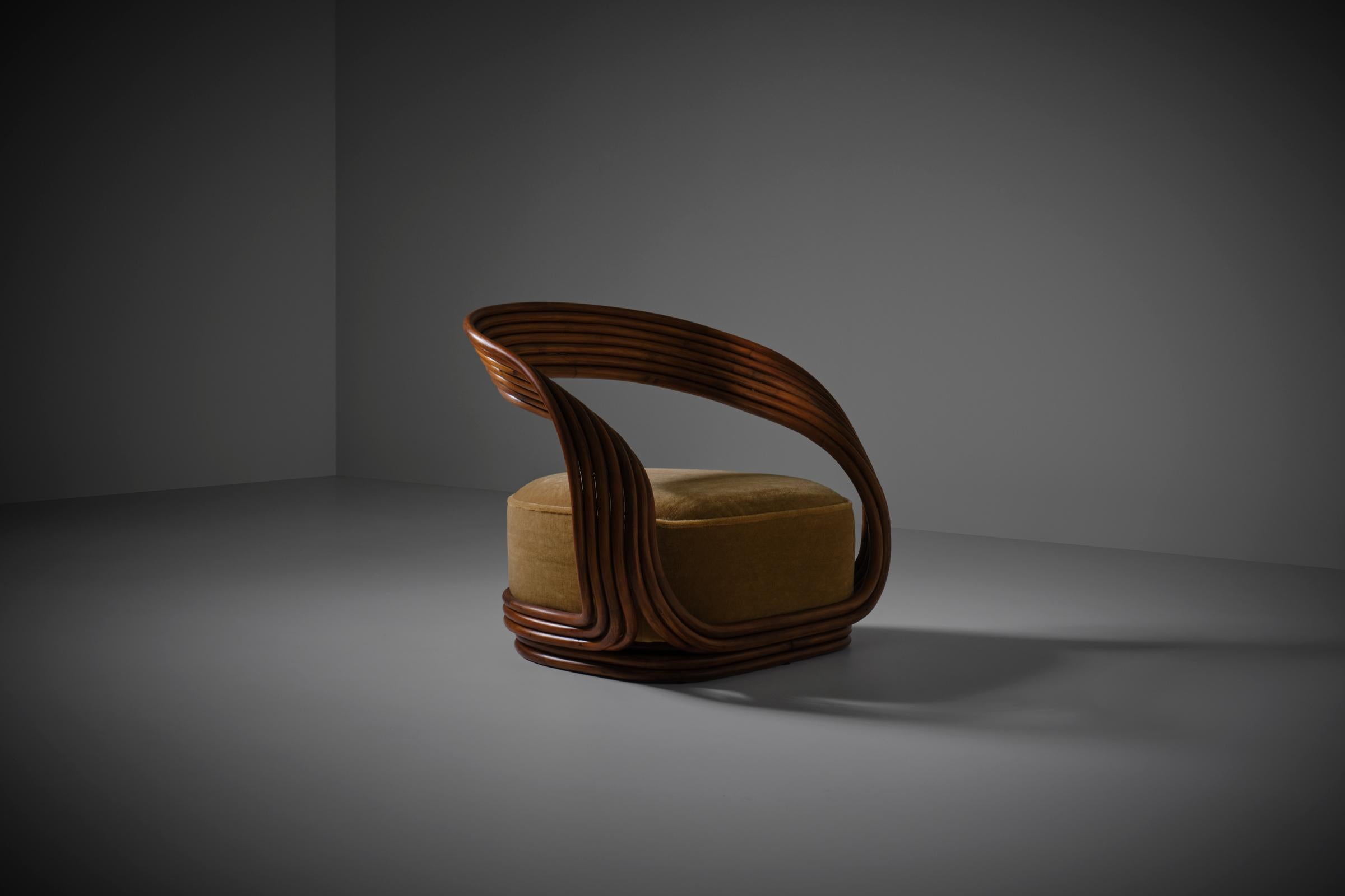 Mid-20th Century Eva Chair by Giovanni Travasa for Vittorio Bonacina, Italy, 1960s