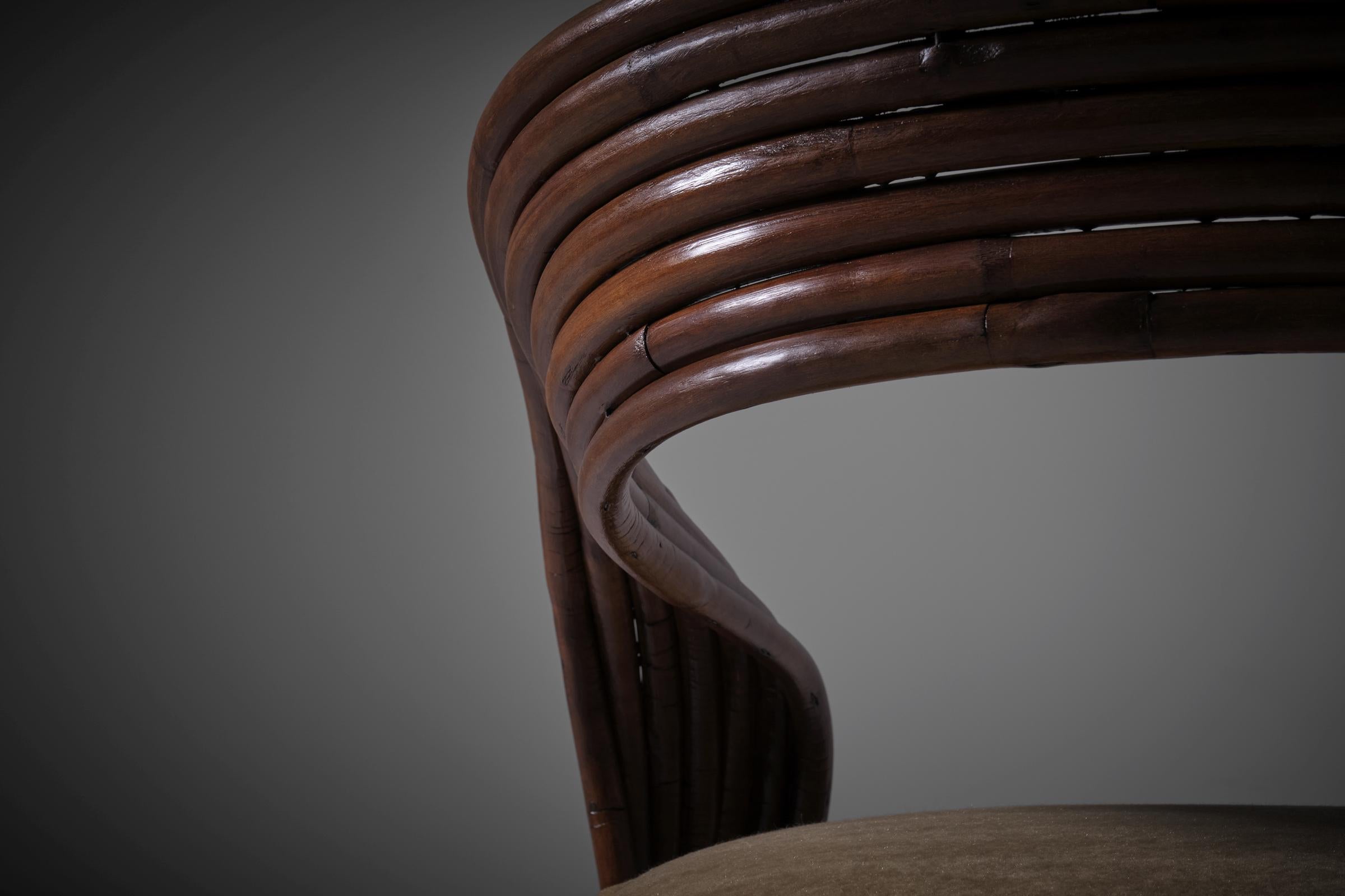 Mohair Eva Chair by Giovanni Travasa for Vittorio Bonacina, Italy 1960s