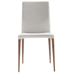 Eva Chair in Ash and White Leather by Studio Tecnico Pacini & Cappellini