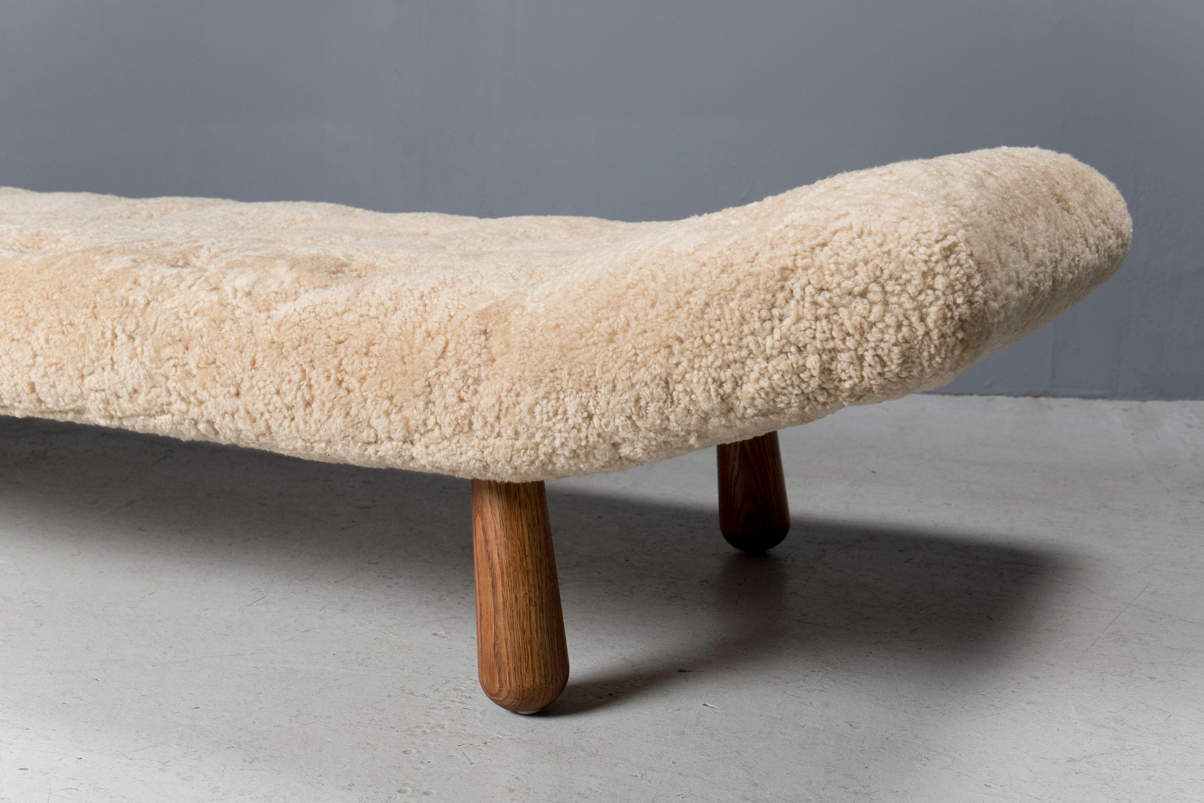 sheepskin chaise