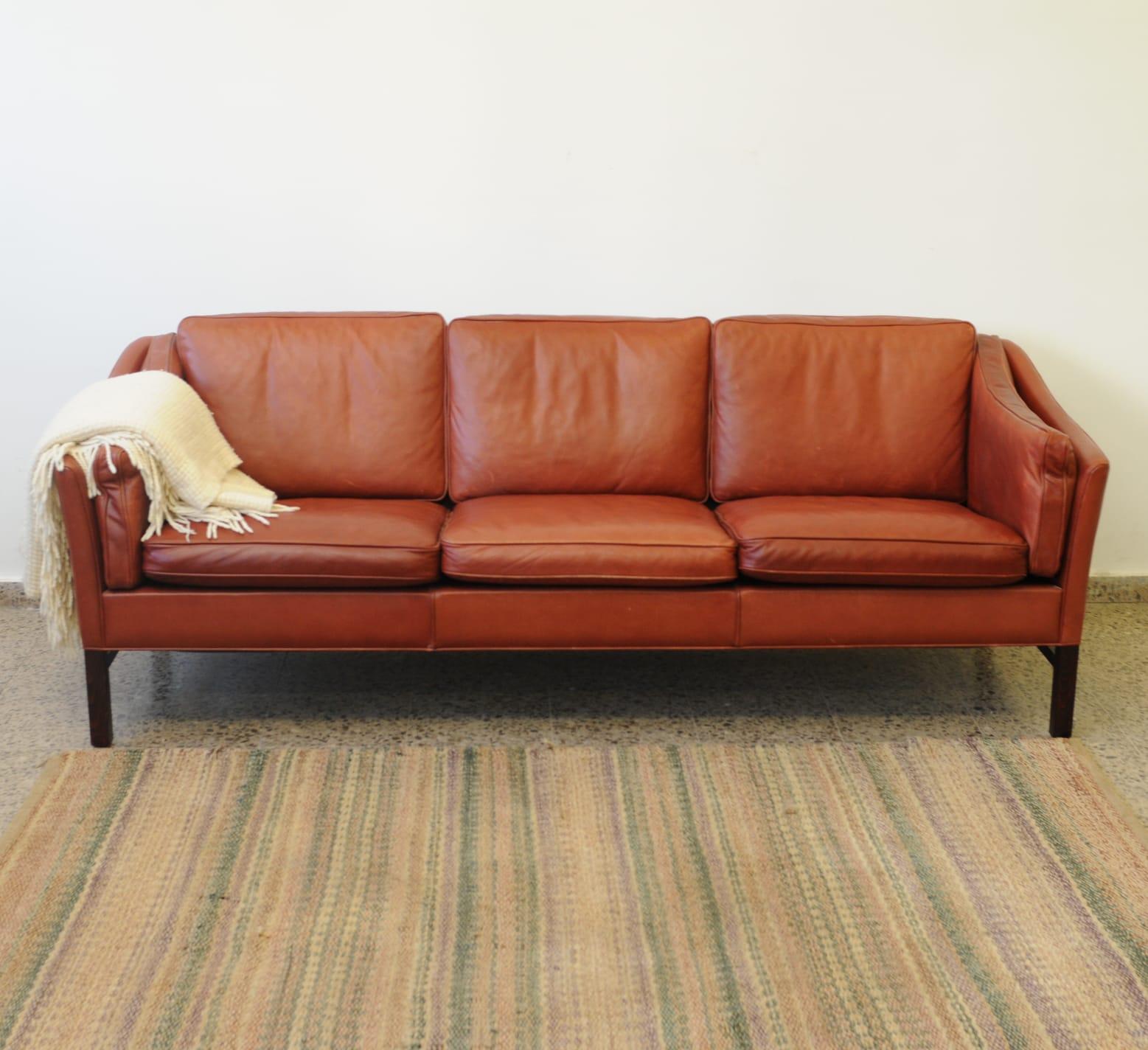 Eva Danish Buffalo Leather Sofa by Stouby For Sale 2