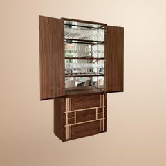 Drinks Cabinet With Mirror Doors And Interior, Contemporary Design