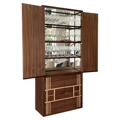 Drinks Cabinet With Mirror Doors And Interior, Contemporary Design