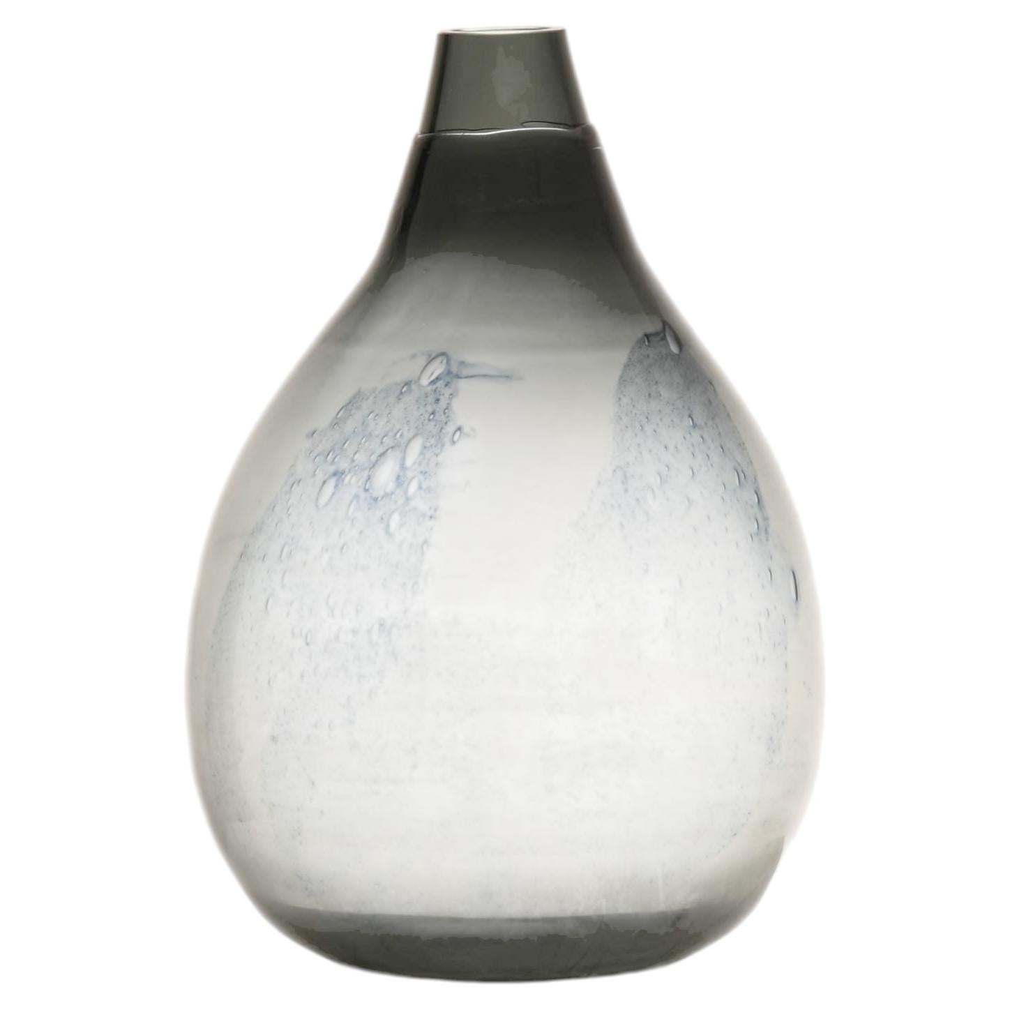 Eva Englund „Eldlek“ Glasvase von Pukebergs Glasbruk, 1960er Jahre