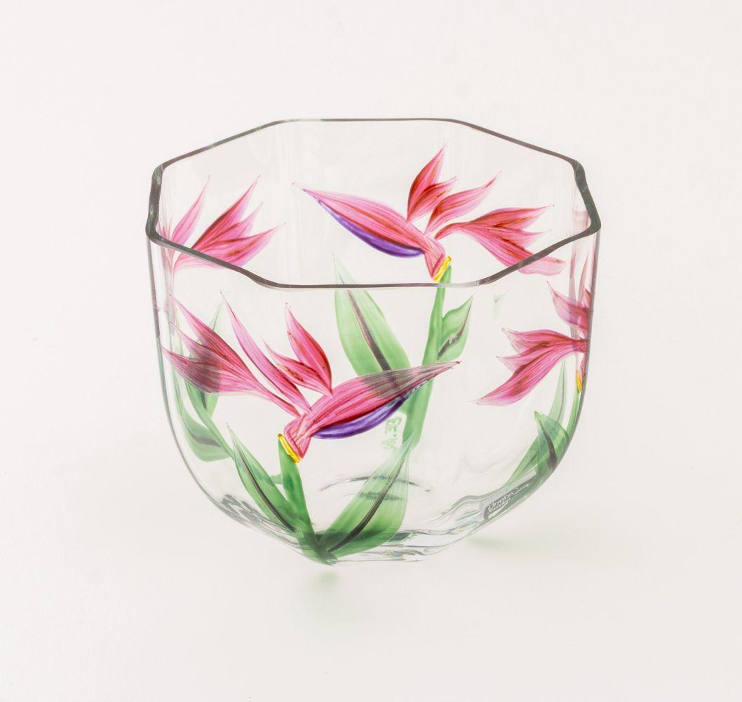 Smalto Ciotole in vetro artistico Eva Englund per Orrefors, 3 in vendita