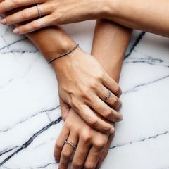 Eva Fehren 2.30 Carat Line Bracelet in 18K Blackened White Gold