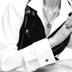 Eva Fehren Elongated Hexagon Cufflinks in 18K Gold with 2.78 Carat Grey Diamonds