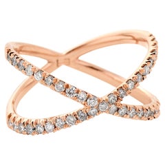 Eva Fehren Shorty in 18 Karat Rose Gold with Pale Champagne Diamonds